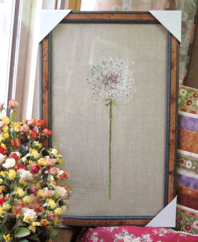 Cool breeze DMC cross stitch kit HC-644 single flower dandelion living room new linen printing