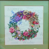 凉风 DMC Cross Emllemery Гостиная Новая спальня свежий цветок HC-090 Dim Four Seasons Цветочный кольцо печати