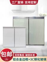 Kitchen Cabinet Door Customised Door Panel Tempered Glass made hearth hinge crystal steel door with frame kitchen cabinet door panel self-loading