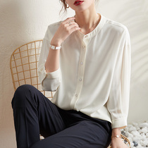  Sofisel chiffon white shirt womens 2021 spring new fashion foreign style high-end shirt womens long-sleeved