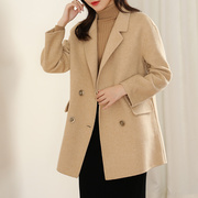 Sofisel của chiếc áo khoác nữ 2019 mùa thu / mùa đông nổi tiếng Hàn Quốc phiên bản của cao cấp hai mặt áo len ngắn