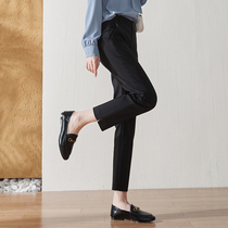  Sofisel suit pants womens cigarette tube pants 2021 early autumn new casual nine-point small feet black womens pants women