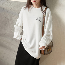  Spring white sweater 2021 new Sofitel spring and autumn thin loose pullover jacket T-shirt