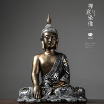 Thailand Buddha Statues Pendulum Large Sculptures Southeast Asian Customs Meditation Meditation Buddha Resin Handicraft Hotel Decorations
