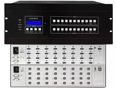 Ke Weiqi 32 road HDMI KVM switcher 32 cut 1 32 in 1 out USB 2 0 keyboard mouse synchronization