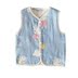 Áo vest bé gái gạc 6 lớp áo cotton cho bé gái mỏng vest bé gái vest vest xuân hè - Áo ghi lê áo trẻ em Áo ghi lê