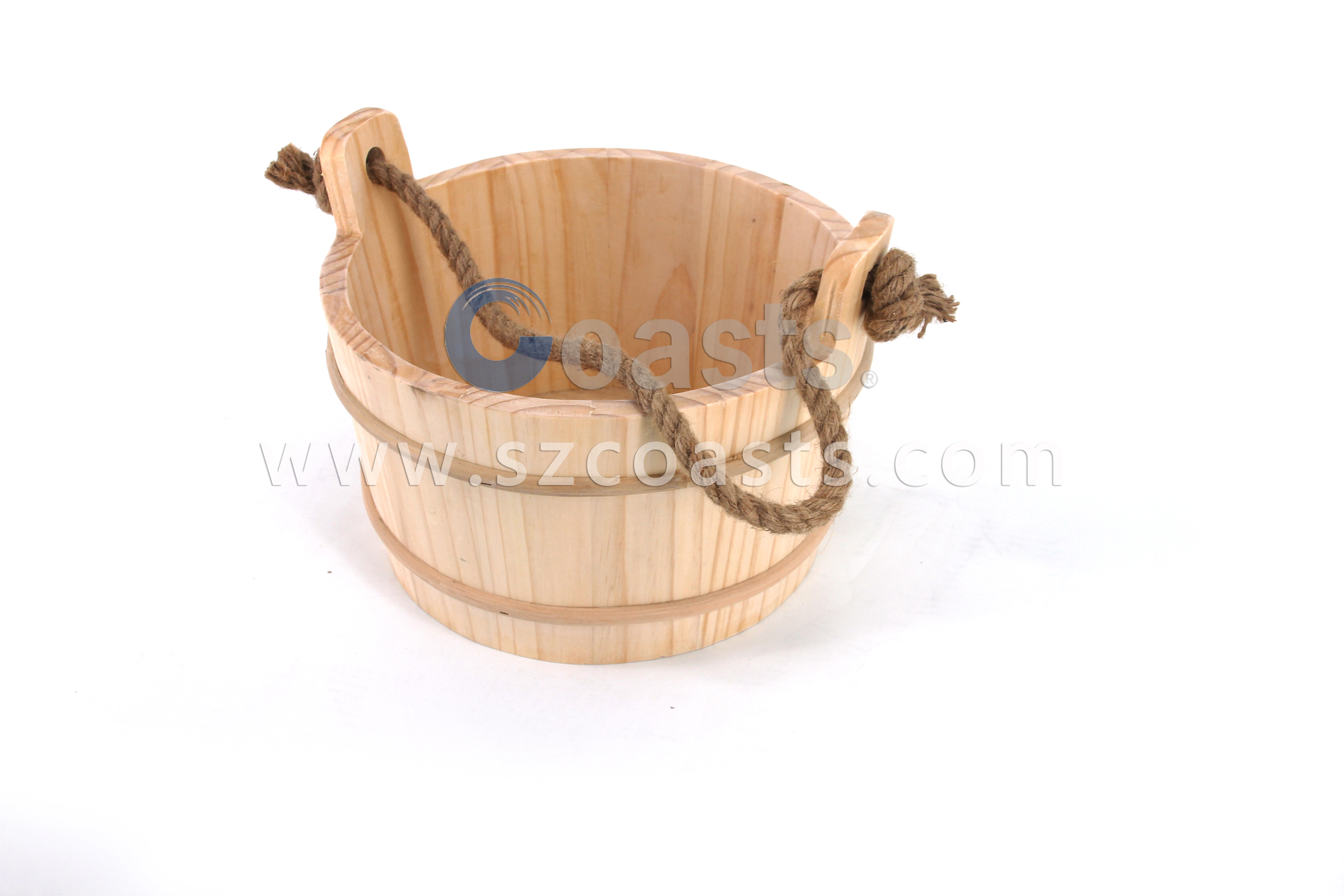 Manufacturer Hot Pin Sauna Room Special Wood Barrel Wood Spoon Pine Wood Bucket Wooden Spoon Process Sauna Room Wood Barrel Wooden Spoon