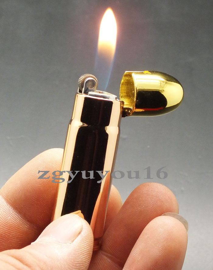 New Bullet Bật lửa Bánh xe mài Lửa Lửa Kim loại Bật lửa Bán buôn Sáng tạo Mặt dây chuyền Nhẹ hơn bật lửa dupont của pháp