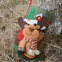 High quality export Santa Claus Christmas socks large childrens wishing bag Christmas gift bag candy hanging bag