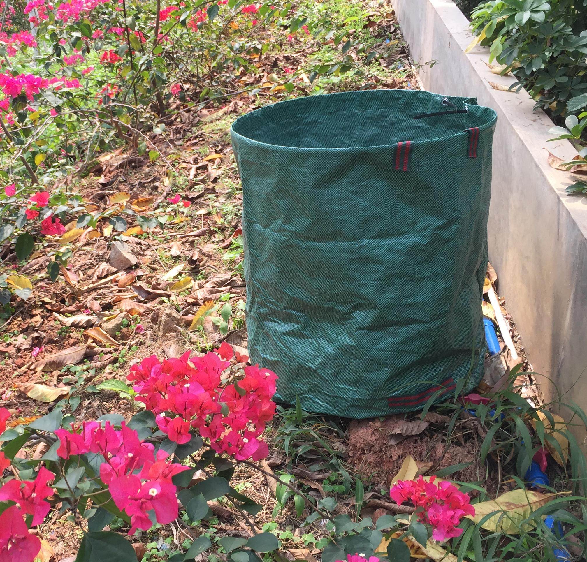 Deciduous compost bag collection deciduous weeds collection garden debris collection compost bucket turnover one bag multi-purpose