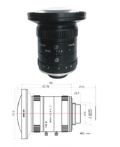 5 million manual focusing HD industrial Lens 1 inch target surface 12mm ~ 35mm high-accuracy and low-distortion