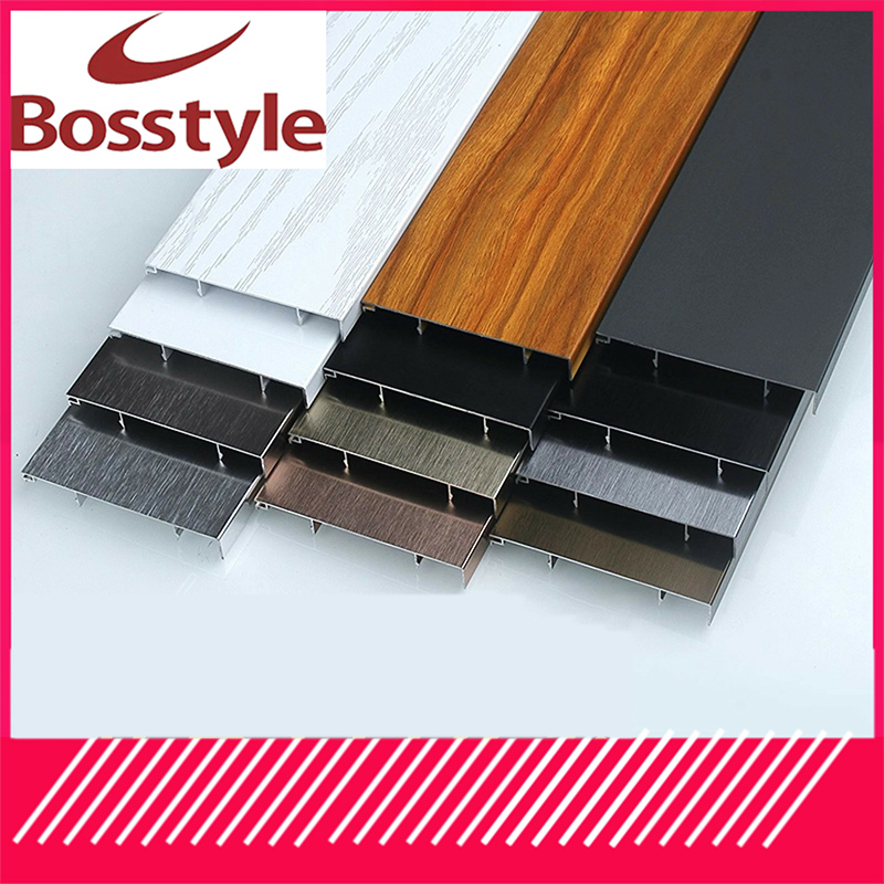 Aluminum alloy skirting board 4 cm 5 6 8 10cm Matte black brushed wood floor Snap-on aluminum skirting line