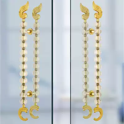 Thickened crystal stainless steel tempered glass door handle glass door big handle door big handle armrest rose gold