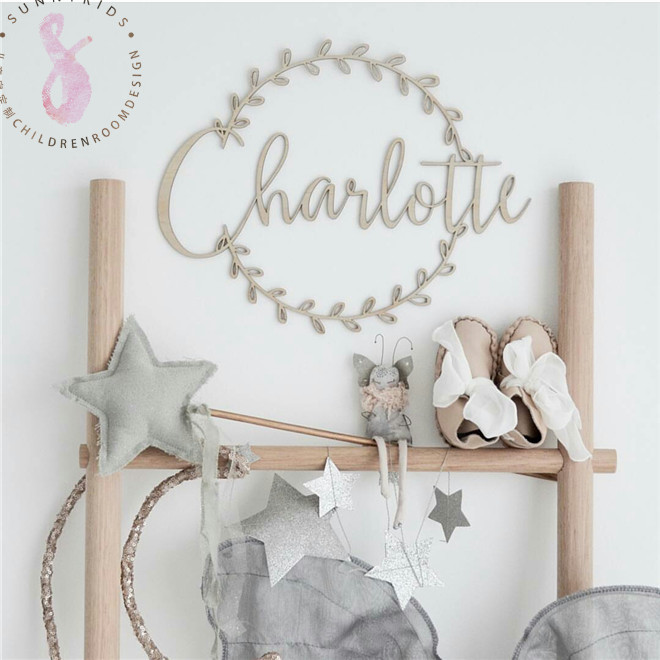 ins Children's birthday name Wedding Custom name Wooden wall decoration Shop decoration Wall hanging photo path
