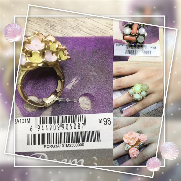 Luoyan counter 10% discount clearance celebrity temperament evening dress accessories lady elegant simple ring