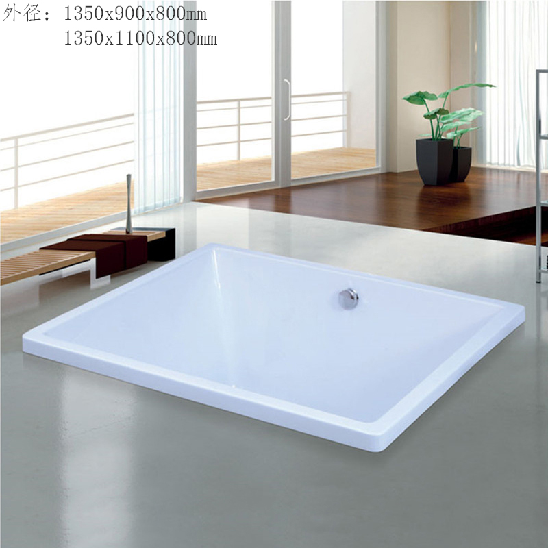 Rectangular Recessed Acrylic Home Hotel Small Bathtub Surf Massage Thermostatic 1 35 m Take Pori 5332