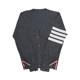 New tb star same style cardigan men's tops Korean style couple casual solid color knitted v-neck short sweater