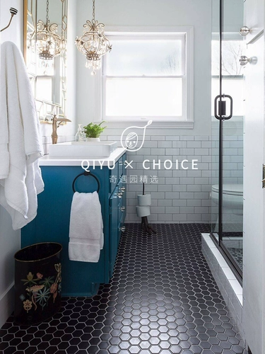 Nordic ins net net красная гексагональная мозаичная плитка туалетная туалетная туалетная плитка, плитка, плитка для ванной комнаты кирпич и белый