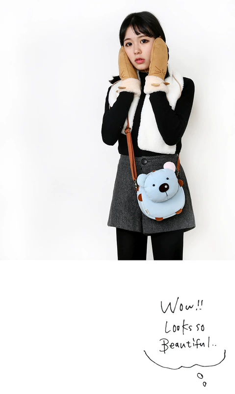 Bingo Rabbit Satchel Sinh viên Hàn Quốc Phim hoạt hình Dễ thương Coin Bag Túi nhỏ Nữ Túi Messenger Túi vải Điện thoại Trường hợp