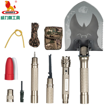 Power Lion multifunctional folding steel shovel W4365 portable camping shovel outdoor vehicle mini shovel engineer shovel