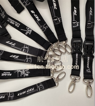 Boeing BOEING MIDN IGHT Midnight Black Series Airport Pass Pass Rope Pilot Documents Sling