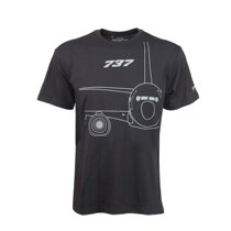 US Boeing Midnight Airplane Short Sleeve T-Shirt Boeing Midnight Silver T-Shirt
