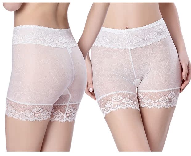 Quần an toàn chống ánh sáng nữ mùa hè 18 xà cạp ren 24 tuổi không có quần short uốn lụa mỏng bảo hiểm quần mỏng quần short nữ kaki