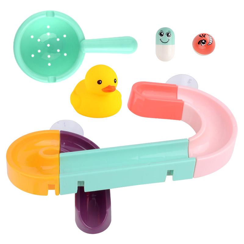 Baby bathrooms Assembled Tracks Slip-Slip Fun Water Sprinkler Shower Bathed Fun Bath Toys 12 Bagged-Taobao