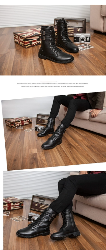 Mùa thu và mùa đông không chính thống của nam giới giày boots giày cao xu hướng giày thường giày quân sự của nam giới khởi động khởi động ngắn Martin khởi động giầy đốc