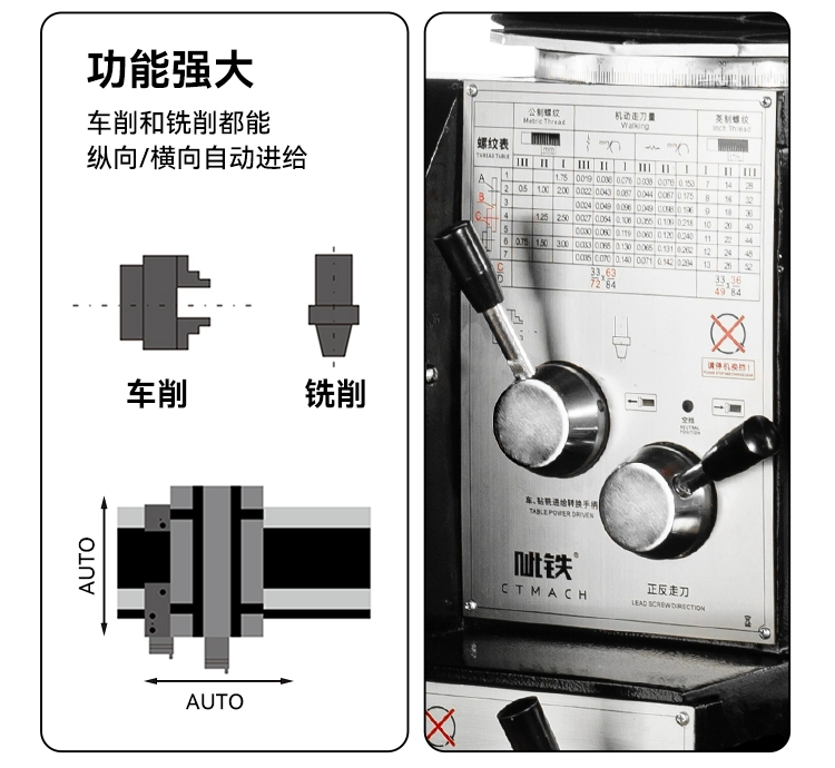 máy phay ngang Máy công cụ tiện và phay đa năng Bitie CT3325, máy tiện, máy khoan và phay, máy tiện thông thường, máy khoan và phay, máy khoan và phay bàn máy phay makita máy soi alu