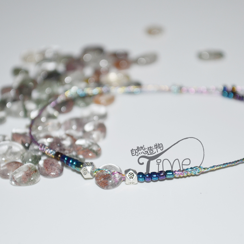 Dây đeo tay nữ Red Ghost Green Ghost Crystal Crystal Anklet Vòng tay năm màu Dây đeo tay được biên soạn 29 包邮 01-24 - Vòng chân vòng chân nhảy múa