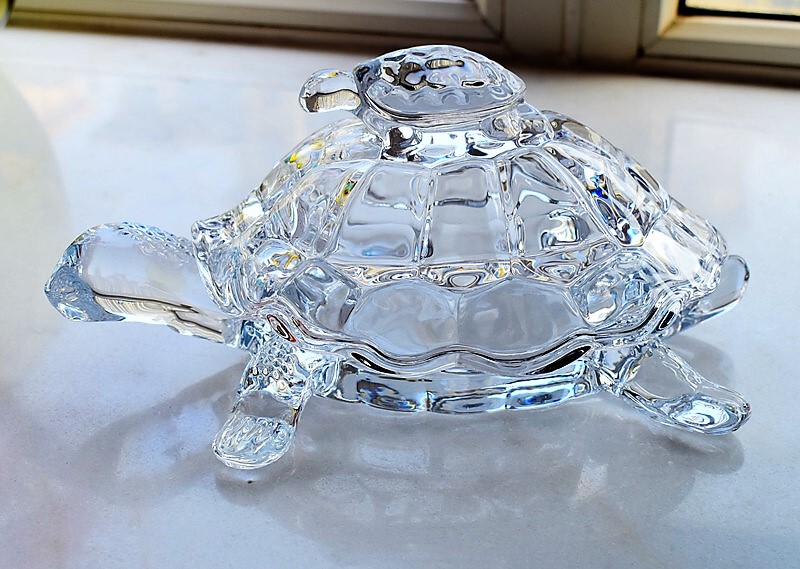 European-Style Creative Crystal Glass Turtle Sugar Jar Storage Box, Simple Modern Desktop Ornament, Office Decoration European-Style Creative Crystal Glass Turtle Sugar Jar Storage Box, Simple Modern Desktop Ornament, Office Decoration