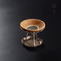 Handmade autumn Rattan woven tea leak tea filter Creative personality practical tea filter Tea funnel tea filter