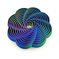 Шелковая красная, синяя и зеленая круглая башня из редиса [настоящая 3D-печать]