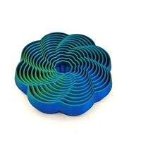 Шелковая сине-зеленая круглая башня из редиса [настоящая 3D-печать]