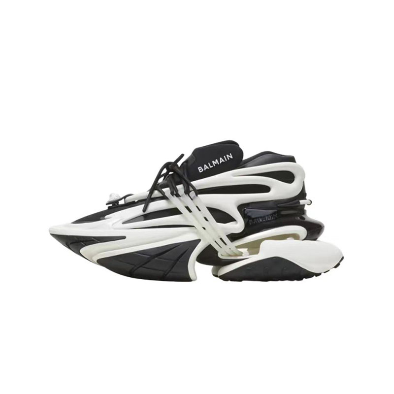 Balmain Leather Logo Lace-Up Low-Top Sports Casual Shoes for Women An0Vf724Knoceab