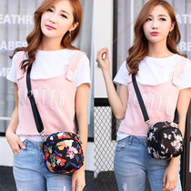 Middle-aged womens bag waterproof Oxford cloth bag womens bag shoulder crossbody mini bag Canvas fashion mobile phone coin wallet