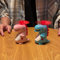 usb charging portable handheld fan mini handheld fan sand sculpture toy small dinosaur circle fan