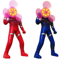 Flash Superman Fan Handheld Electric Fan Manual Luminous Fan