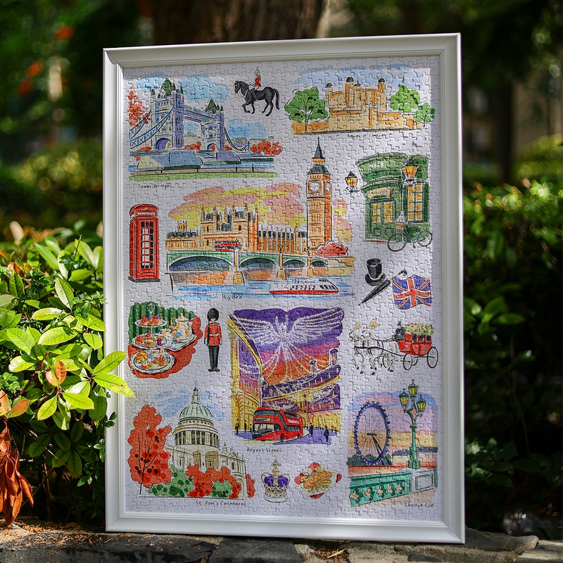 Bubble Puzzle City Stroll Series Puzzle 1000 Pieces High Difficulty London Street High-End Adult Version