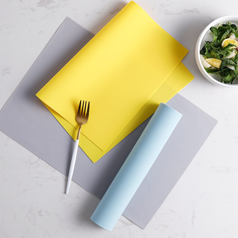 Silicone Dining Mat Nordic Elementary School Students 1st Grade Waterproof Oil Proof Table Mat Children Baby Heat Insulation Mat Pet Tray Cushion
