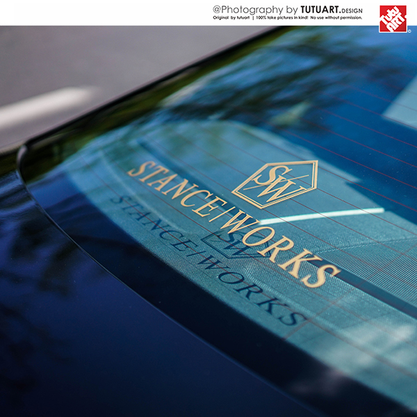 TUTU TUTU Car Stickers SW Rear window stickers STANCEWORK Japanese POSTURE Stickers Body decoration Reflective Stickers