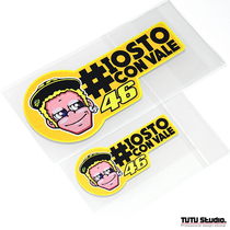 TUTU TUTU Car Sticker Peter Pan Rosie 46 Sticker IOSTOCONVALE Reflecting Sticker Motorcycle Decal