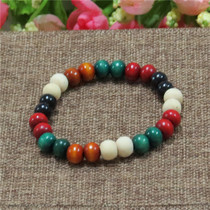 Colorful Sandalwood Bead Bracelet Tibetan Silver 108 Rosary Hand Bead Mens Women Bracelet Bracelet Wholesale