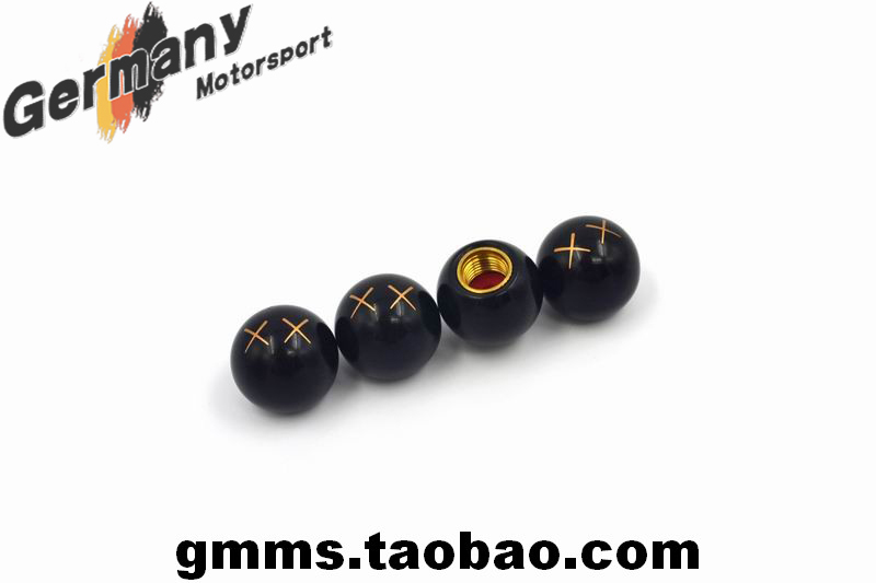 Taiwan-Made Trendy Brand Xx Car Logo Black Round Tire Valve Cap Valve Core Sleeve Valve Cover Valve Cap