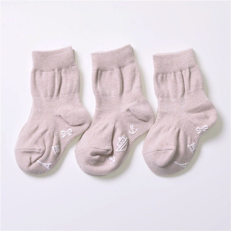Japan one thousand anecdotts baby 0-1-year-old newborn anti-slip anti-fall spring and fall 3 double loaded baby stop slip socks