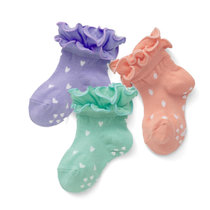 Anti-fall design 1-3 year old Spring and autumn one thousand anecdox Japanese baby non-slip short socks spring summer children pure cotton socks