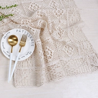 INS Hollow Woven Photography Фоновая ткань для салфетки пища десерт десерт кружев