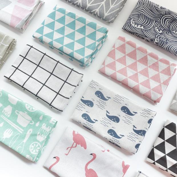 ins table cloth plaid dining towel gourmet photography table cushion Nordic photo background cloth photo shooting props