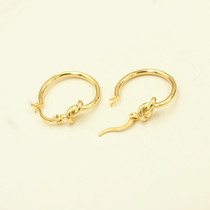 High quality copper plated real gold ear ring earring earthen ear clip ornament accessories